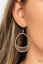 Segmented Shimmer Gold Earrings