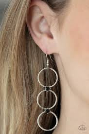 Refined Society Black Earrings