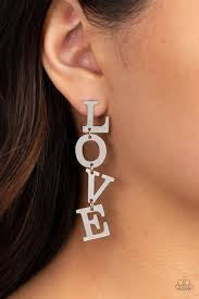 L-O-V-E Sliver Post Earring