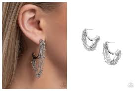 IMMACULATE IMPRESSION SILVER HOOP EARRING