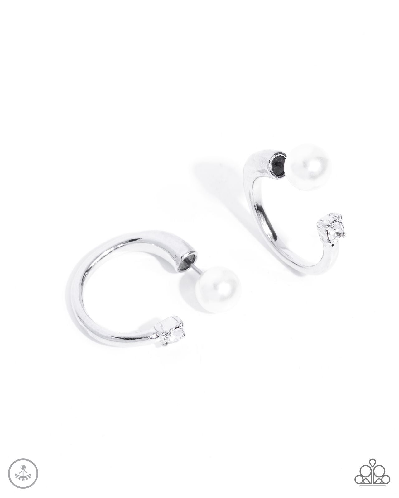 Decade Dance White Post Earring