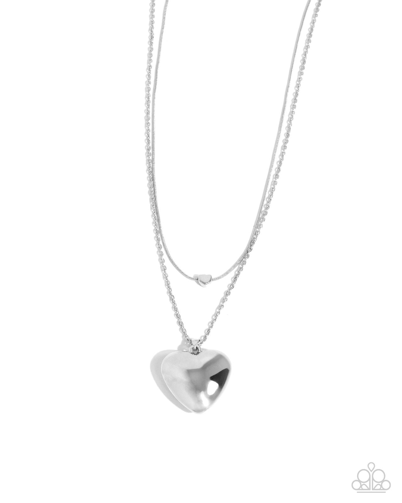 Hailing Hearts Silver Necklace