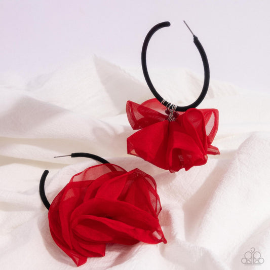 Passionate Promenade Red Hoop Earring