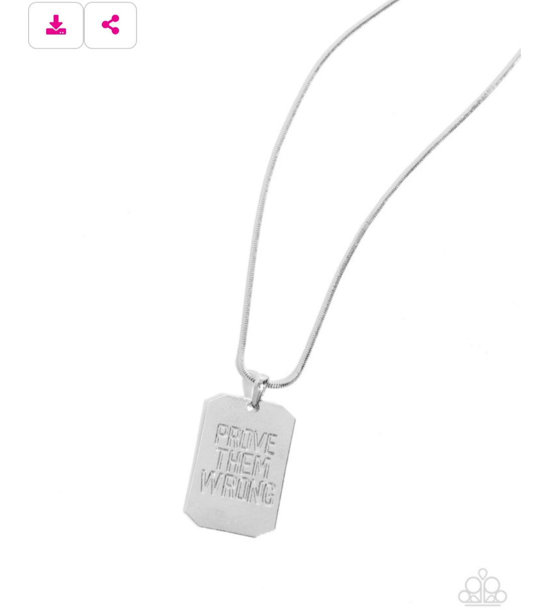 Prove Them Wrong Silver Necklace