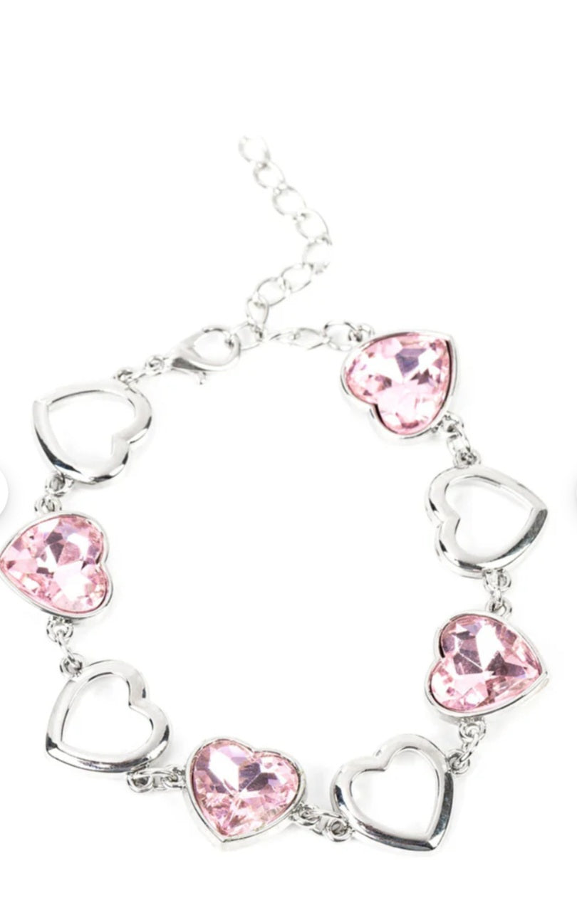 Sentimental Sweethearts Pink Bracelet