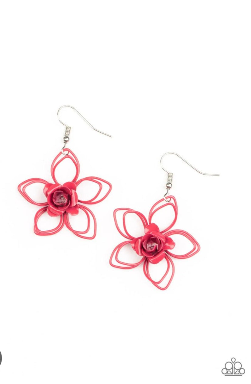 Botanical Bonanza Pink Earrings